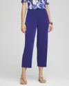 Chico's Travelers™ Cropped Pants In Blue Size 8/10 |  Wrinkle-free Travel Clothing In Blue Casa