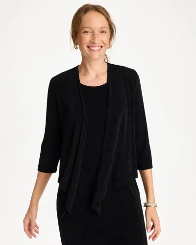 Chico's Travelers™ Drape Tie-front Cardigan Sweater In Black
