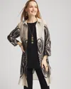 Chico's Travelers™ Embroidered Jacket In Neutral Size Xxl |  Wrinkle-free Travel Clothing In Smokey Taupe