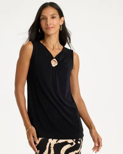 Chico's Travelers™ Hardware Sleeveless Tank In Black