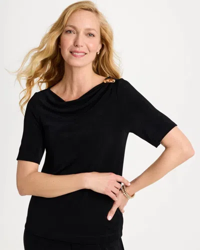 Chico's Travelers™ Jewelry Detail Top In Black