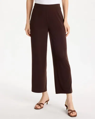 Chico's Travelers™ Knit Cropped Pants In Brown