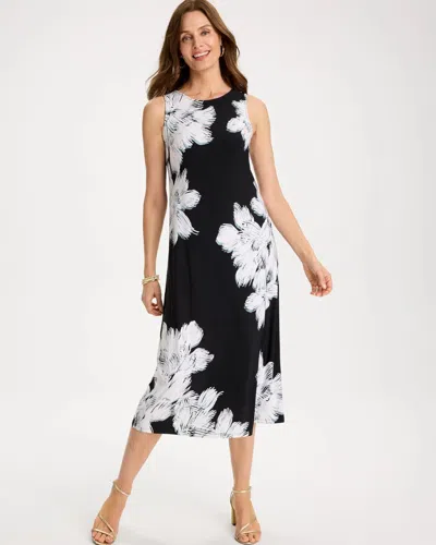 Chico's Travelers™ Knit Stamped Swing Dress In Black