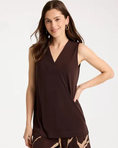 Chico's Travelers™ Knit V-neck Tank In Brown