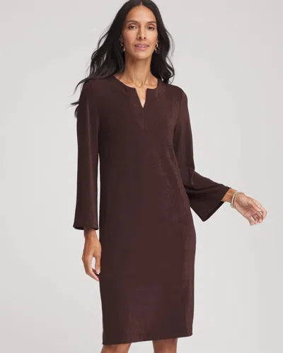 Chico's Travelers Kurta Dress In Brown