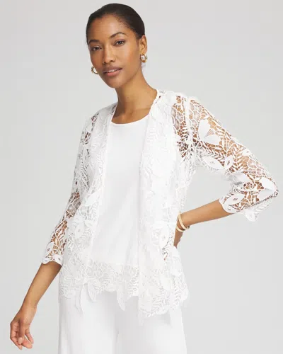 Chico's Travelers Lace Jacket In White