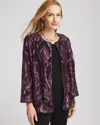 Chico's Travelers™ Mesh Embroidered Jacket In Sweet Berry Size Large |  Wrinkle-free Travel Clothing In Sweet Berry
