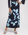 Chico's Travelers™ Midi A-line Skirt In Blue Size 16/18 |  Wrinkle-free Travel Clothing In Travelers India Ink