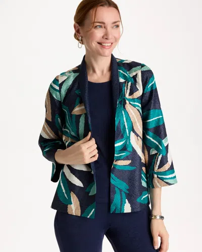 Chico's Travelers™ Palm Crushed Jacket In Kings Navy In Blue