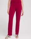 Chico's Petite Travelers No Tummy Pants In Berry Compote
