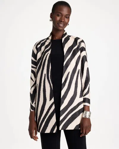 Chico's Travelers™ Reversible Animal Crushed Jacket In Black In Travelers Black
