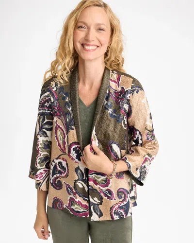 Chico's Travelers™ Reversible Crushed Jacket In Mossy Grove