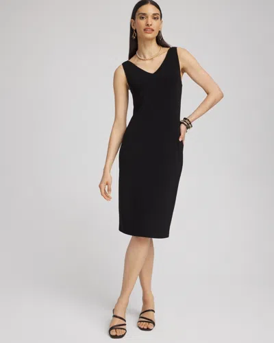 Chico's Travelers™ Reversible Tank Dress In Black Size 16/18 |  Wrinkle-free Travel Clothing In Travelers Black