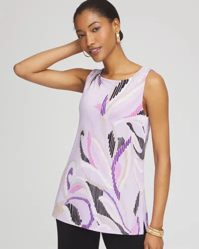 Chico's Travelers Rio Side-slit Tank In Purple