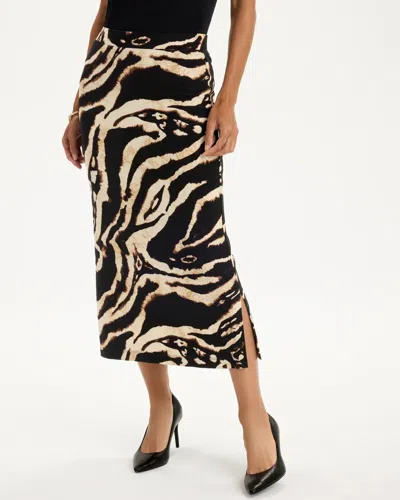 Chico's Travelers™ Safari Midi Skirt In Black