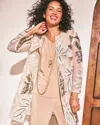 Chico's Travelers Sequin-mesh Jacket In White
