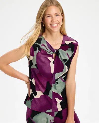 Chico's Travelers™ Twist Neck Top In Elderberry Wine