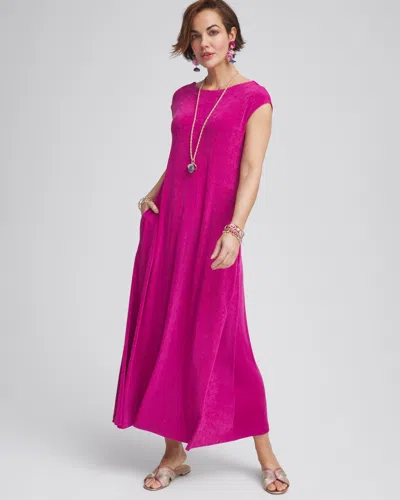 Chico's Travelers™ Convertible Maxi Dress In Purple Size 20/22 |  Wrinkle-free Travel Clothing In Purple Clover