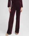 Chico's Travelers Velvet Pants In Purple Size 12 |  Wrinkle-free Travel Clothing In Deep Raisin
