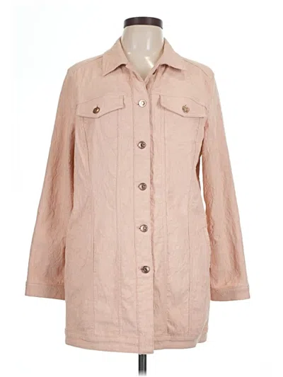 Pre-owned Chico's Trenchcoat In Tan