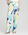 Chico's Tropical Linen Stretch Relaxed Pants In White In White