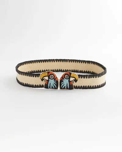 Chico's Tropical Parrot Stretch Belt