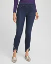 Chico's Tulip Hem Pull-on Ankle Jeggings In Lunabelle Indigo Size 14 |  In Lunabelle Indigo