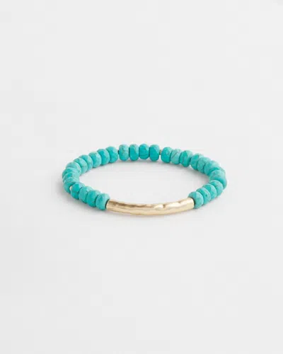 Chico's Turquoise Bar Stretch Bracelet |  In Blue