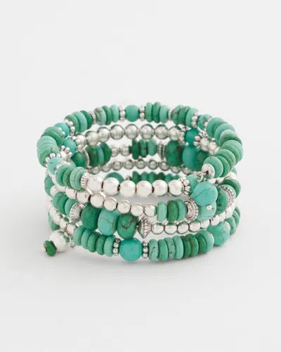 Chico's Turquoise Stone Wrap Bracelet |