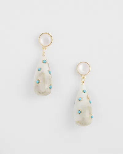 Chico's Turquoise Teardrop Earrings |  In Neutral