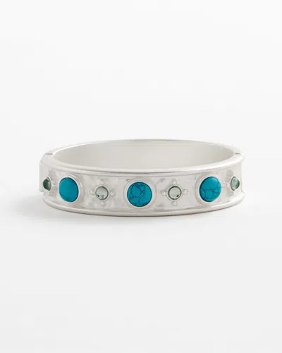 Chico's Turquoise Tone Hinge Bracelet |  In Blue