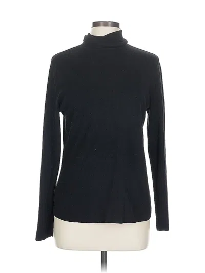 Pre-owned Chico's Turtleneck Sweater In Black