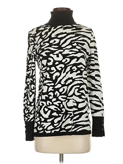 Pre-owned Chico's Turtleneck Sweater In Black