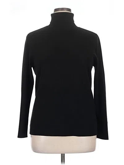 Pre-owned Chico's Turtleneck Sweater In Black