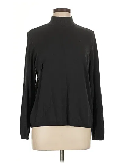 Pre-owned Chico's Turtleneck Sweater In Black