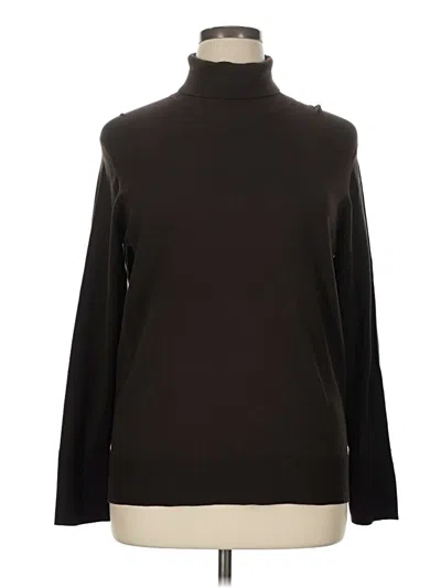Pre-owned Chico's Turtleneck Sweater In Black