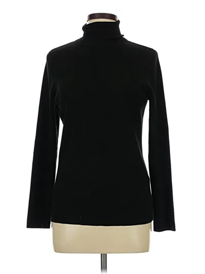 Pre-owned Chico's Turtleneck Sweater In Black