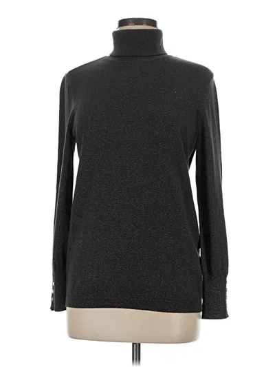 Pre-owned Chico's Turtleneck Sweater In Black