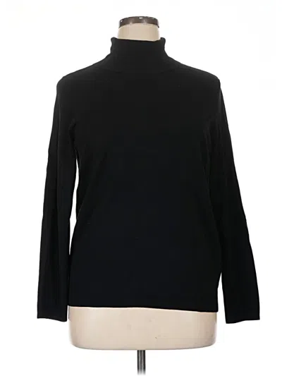 Pre-owned Chico's Turtleneck Sweater In Black