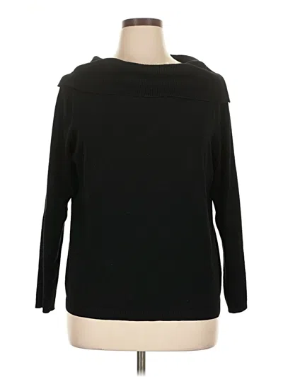 Pre-owned Chico's Turtleneck Sweater In Black