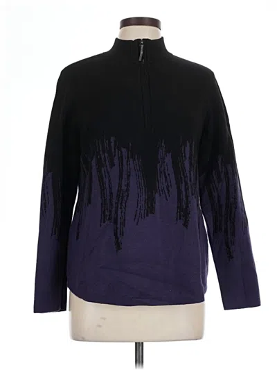 Pre-owned Chico's Turtleneck Sweater In Black