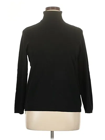 Pre-owned Chico's Turtleneck Sweater In Black