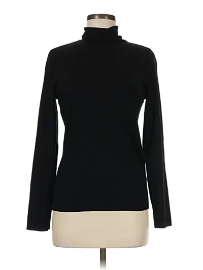 Pre-owned Chico's Turtleneck Sweater In Black