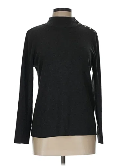 Pre-owned Chico's Turtleneck Sweater In Black