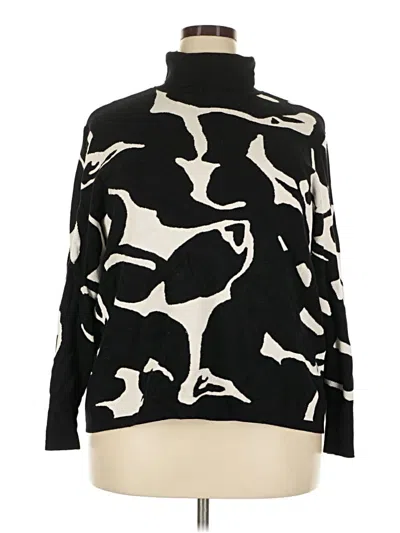 Pre-owned Chico's Turtleneck Sweater In Black