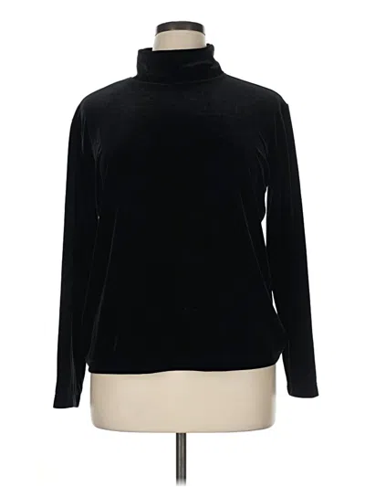 Pre-owned Chico's Turtleneck Sweater In Black