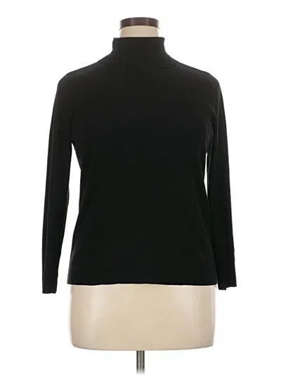 Pre-owned Chico's Turtleneck Sweater In Black