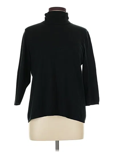 Pre-owned Chico's Turtleneck Sweater In Black