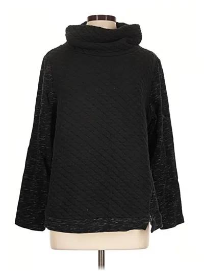 Pre-owned Chico's Turtleneck Sweater In Black