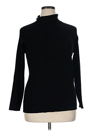 Pre-owned Chico's Turtleneck Sweater In Black